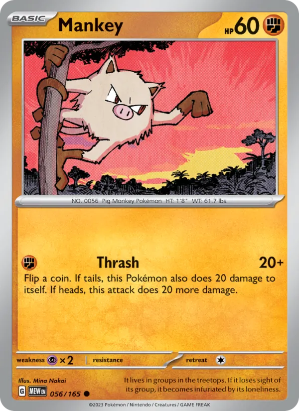 Mankey — 151 #056 (Pokémon TCG card)
