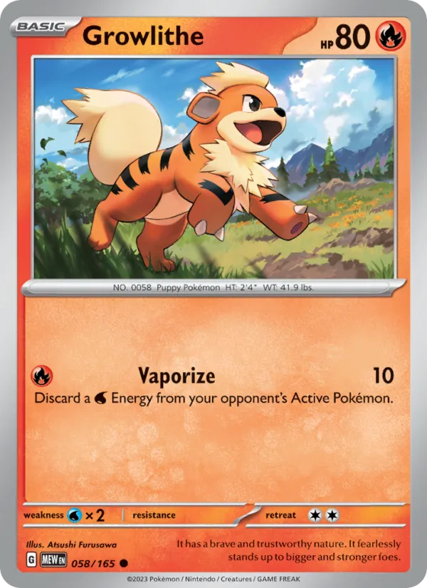 Growlithe — 151 #058 (Pokémon TCG card)