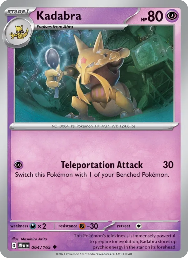 Kadabra — 151 #064 (Pokémon TCG card)