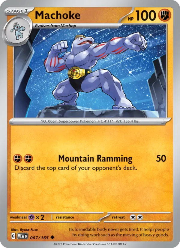 Machoke — 151 #067 (Pokémon TCG card)
