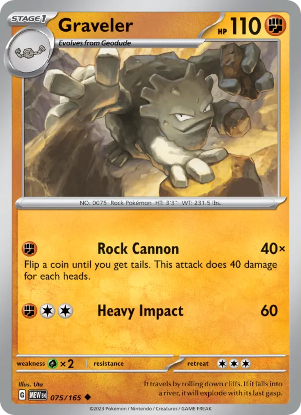 Graveler — 151 #075 (Pokémon TCG card)