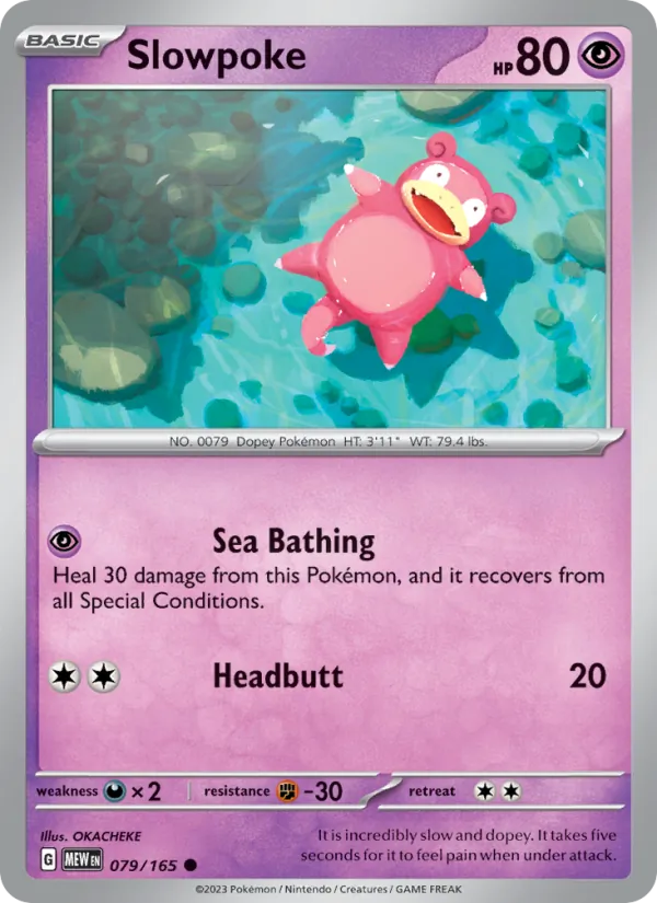 Slowpoke — 151 #079 (Pokémon TCG card)