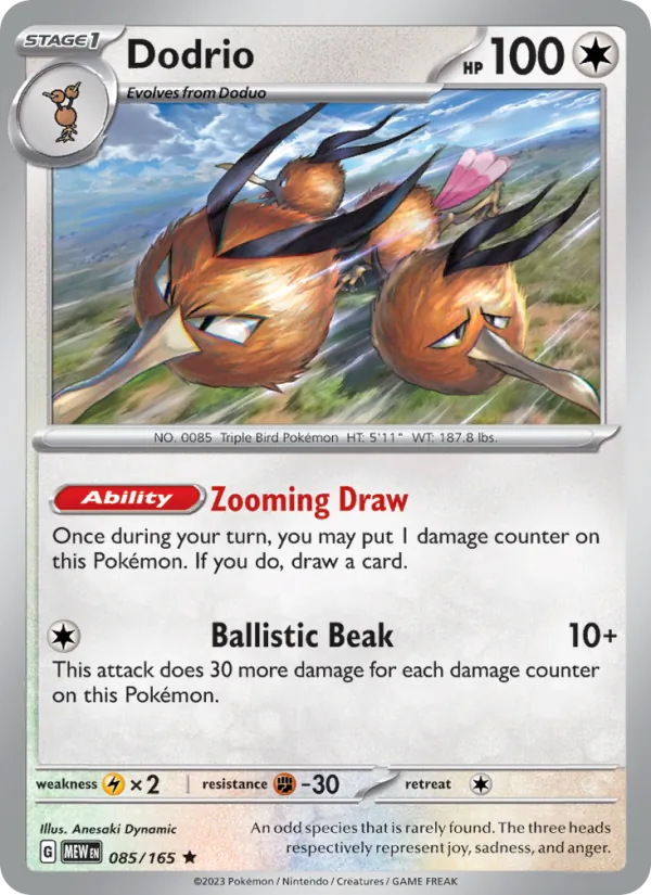 Dodrio — 151 #085 (Pokémon TCG card)