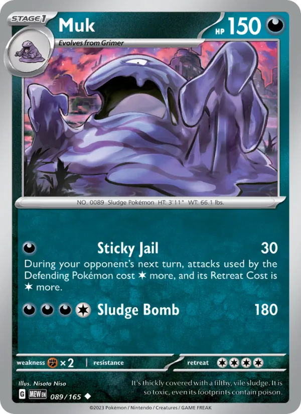 Muk — 151 #089 (Pokémon TCG card)