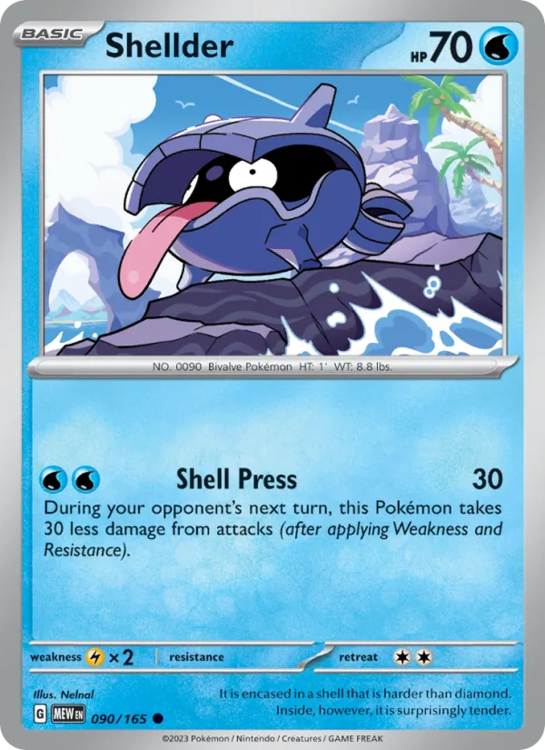 Shellder — 151 #090 (Pokémon TCG card)