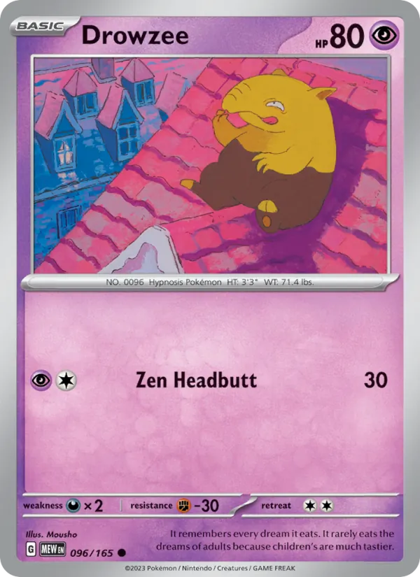 Drowzee — 151 #096 (Pokémon TCG card)