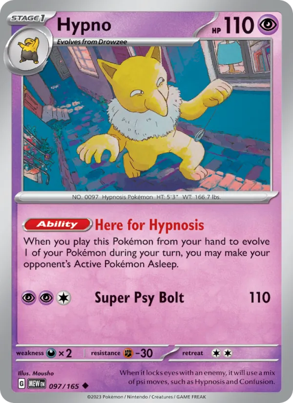 Hypno — 151 #097 (Pokémon TCG card)