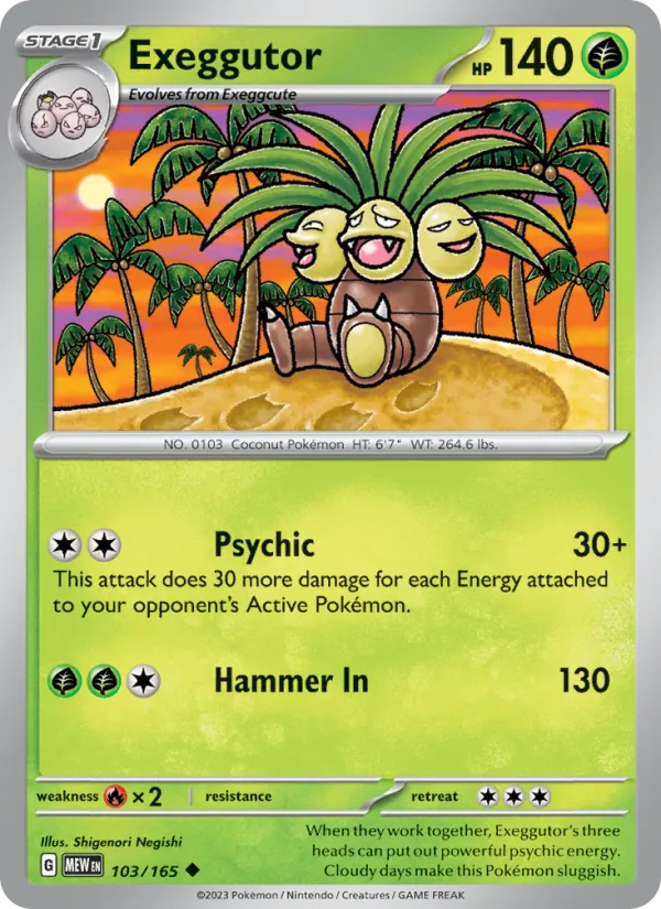 Exeggutor — 151 #103 (Pokémon TCG card)