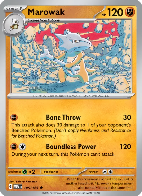 Marowak — 151 #105 (Pokémon TCG card)