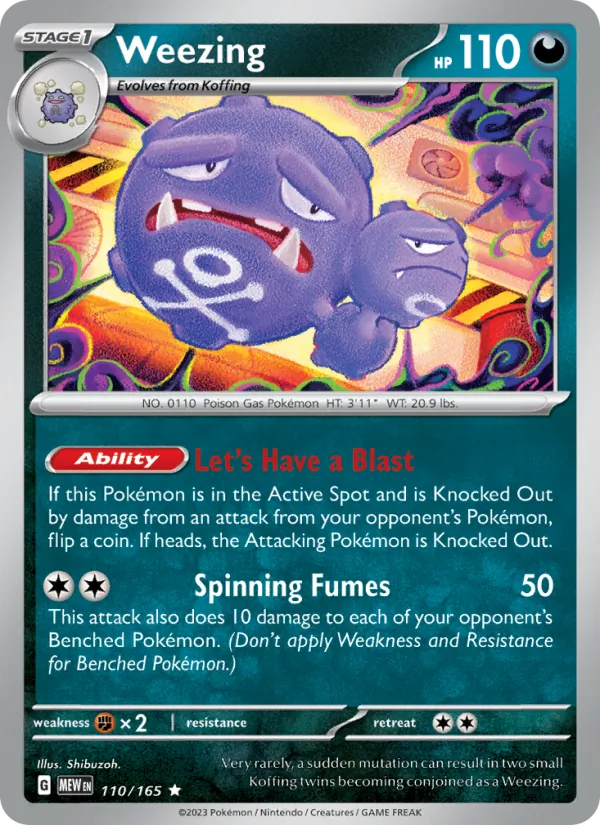 Weezing — 151 #110 (Pokémon TCG card)