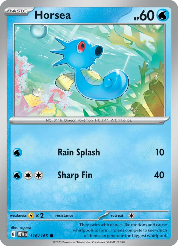 Horsea — 151 #116 (Pokémon TCG card)