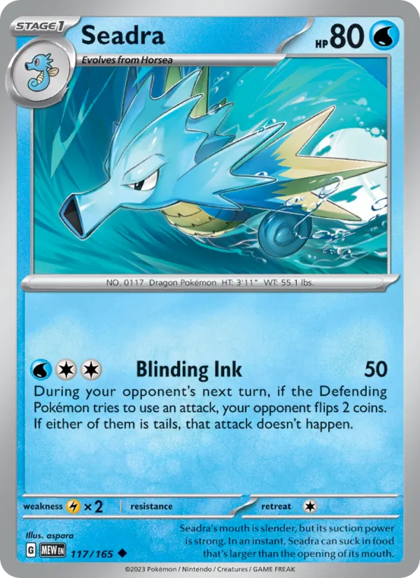 Seadra — 151 #117 (Pokémon TCG card)
