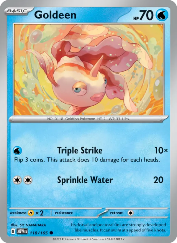Goldeen — 151 #118 (Pokémon TCG card)