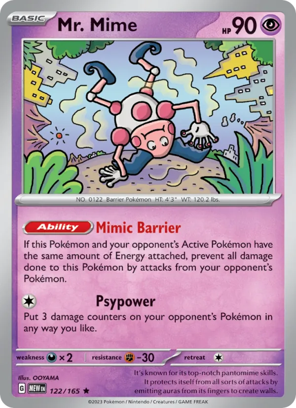 Mr. Mime — 151 #122 (Pokémon TCG card)
