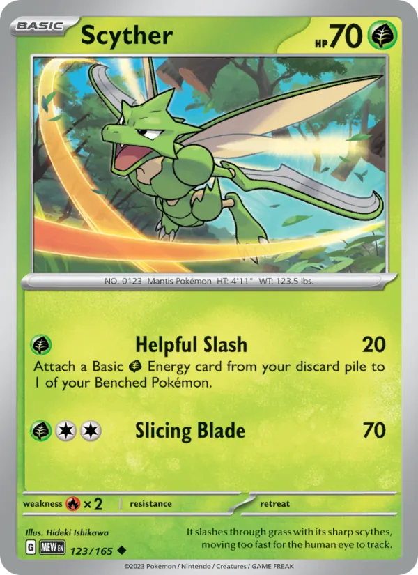 Scyther — 151 #123 (Pokémon TCG card)