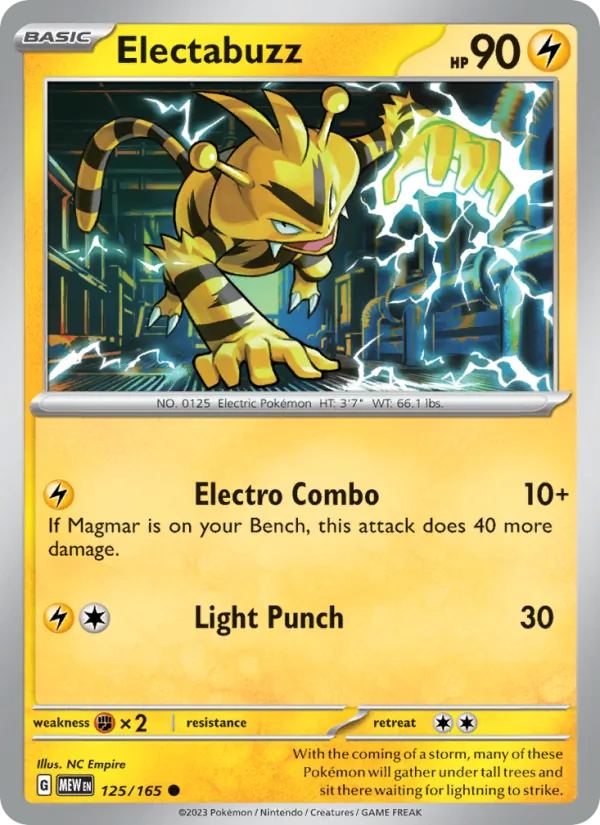 Electabuzz — 151 #125 (Pokémon TCG card)