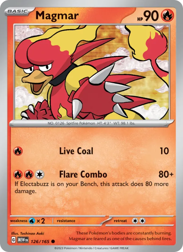 Magmar — 151 #126 (Pokémon TCG card)