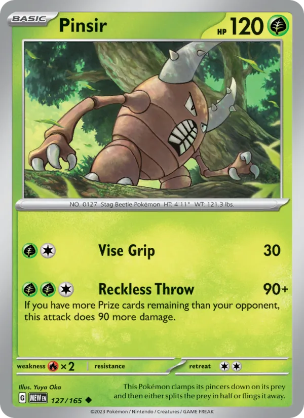 Pinsir — 151 #127 (Pokémon TCG card)