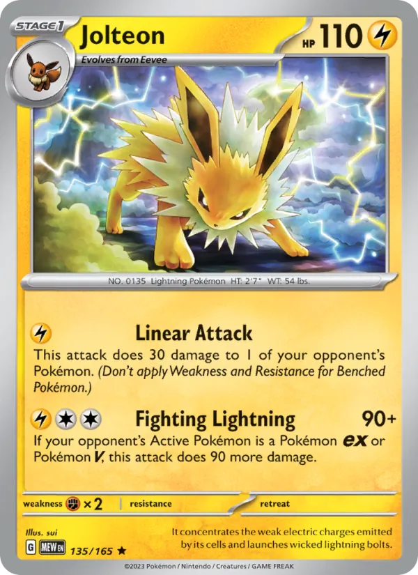 Jolteon — 151 #135 (Pokémon TCG card)