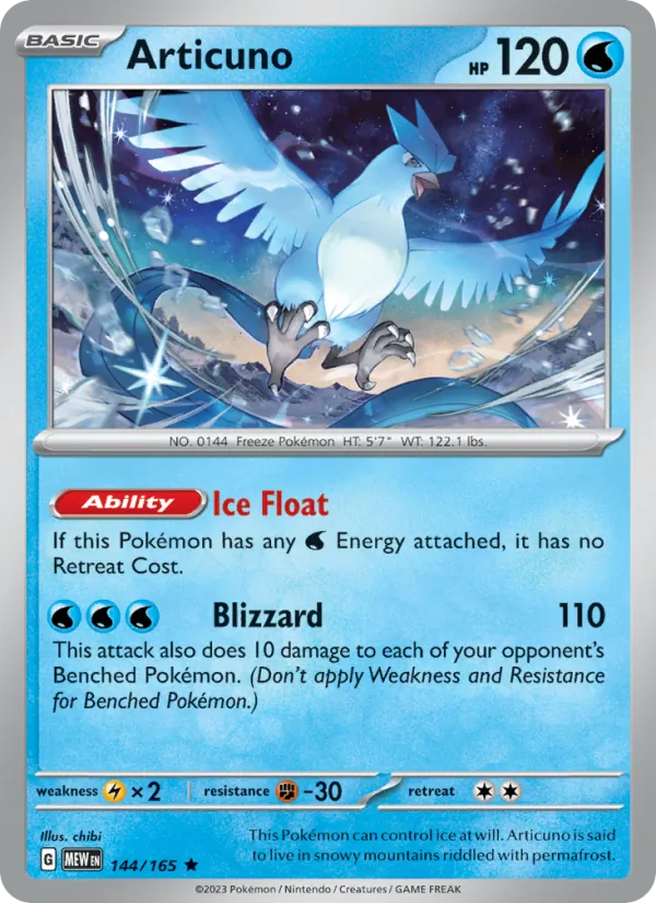 Articuno — 151 #144 (Pokémon TCG card)