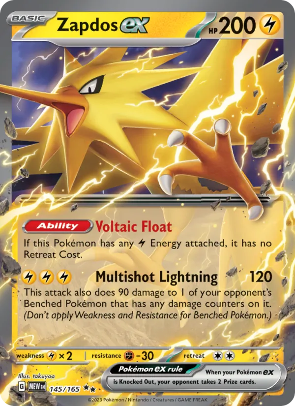 Zapdos ex — 151 #145 (Pokémon TCG card)