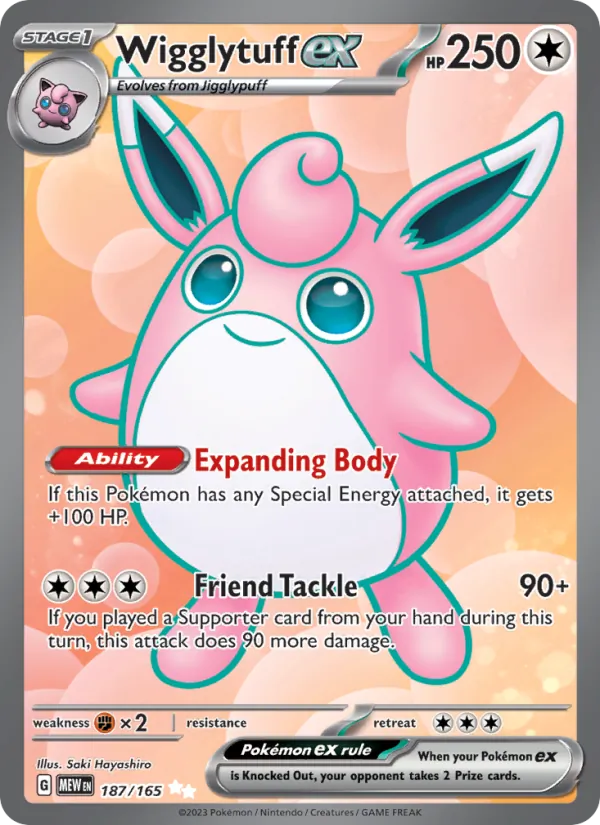 Wigglytuff ex — 151 #187 (Pokémon TCG card)