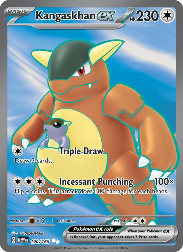 Kangaskhan ex — 151 #190 (Pokémon TCG card)