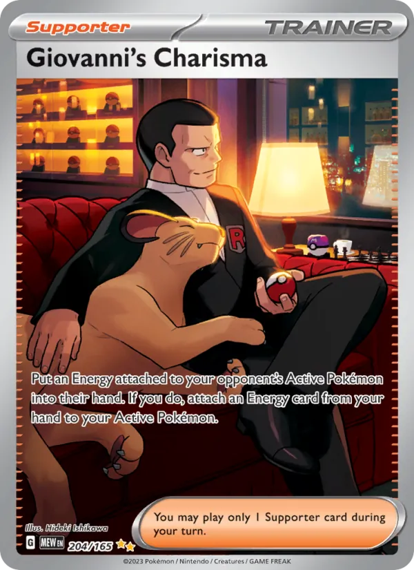Giovanni's Charisma — 151 #204 (Pokémon TCG card)