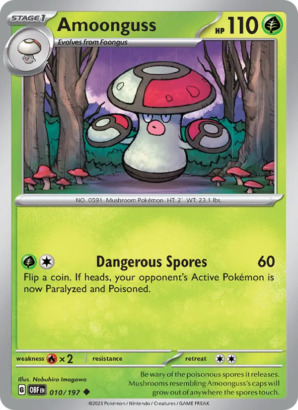 Amoonguss — Obsidian Flames #010 (Pokémon TCG card)
