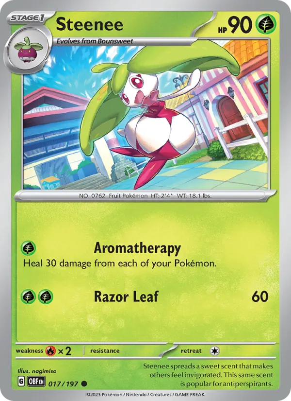 Steenee — Obsidian Flames #017 (Pokémon TCG card)