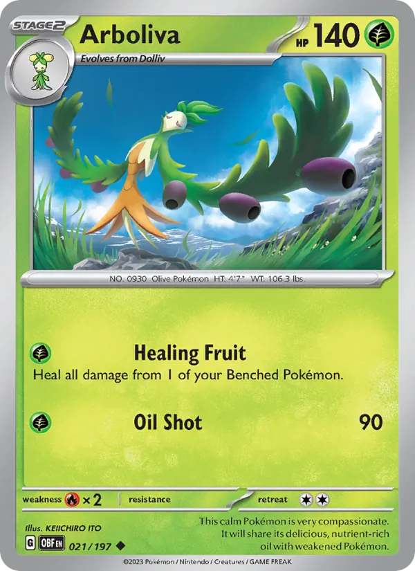 Arboliva — Obsidian Flames #021 (Pokémon TCG card)