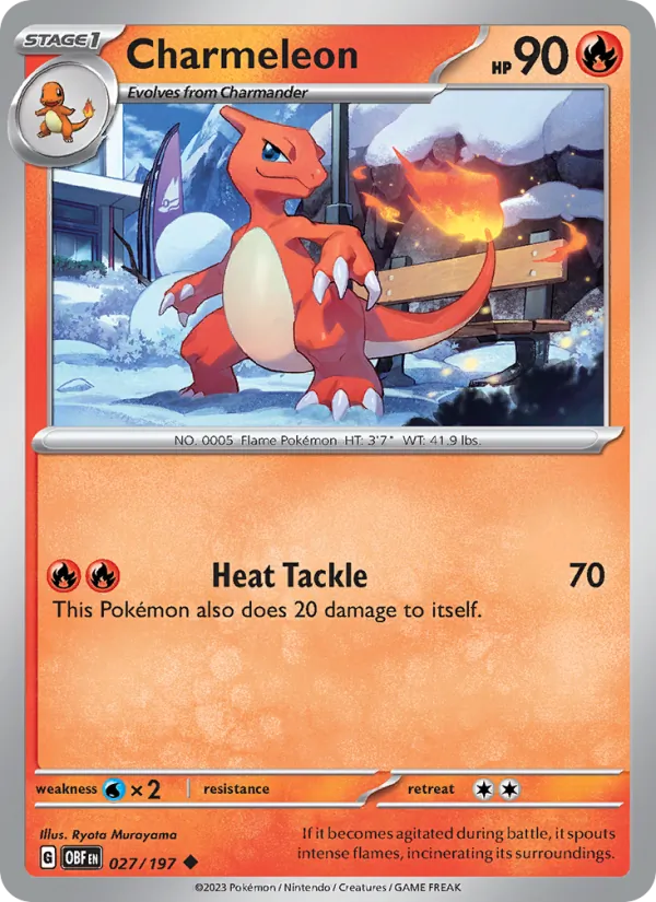 Charmeleon — Obsidian Flames #027 (Pokémon TCG card)