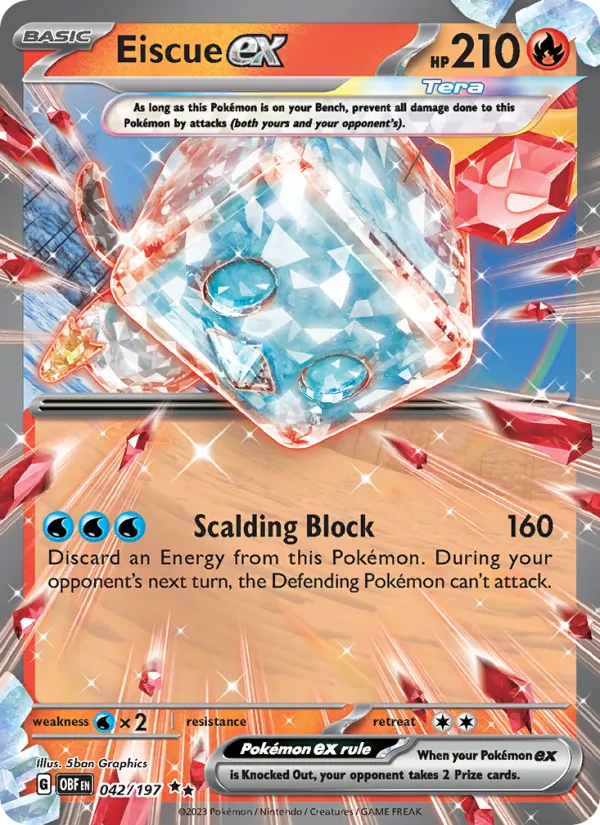Eiscue ex — Obsidian Flames #042 (Pokémon TCG card)