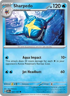 Sharpedo (Obsidian Flames #047)