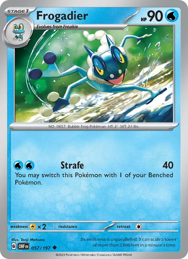 Frogadier — Obsidian Flames #057 (Pokémon TCG card)