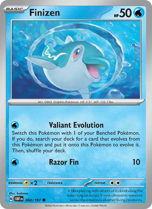Finizen — Obsidian Flames #060 (Pokémon TCG card)