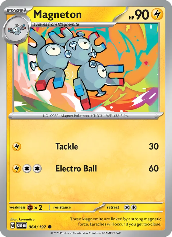 Magneton — Obsidian Flames #064 (Pokémon TCG card)