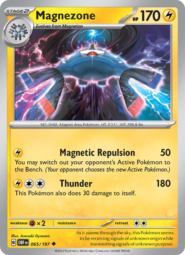 Magnezone — Obsidian Flames #065 (Pokémon TCG card)