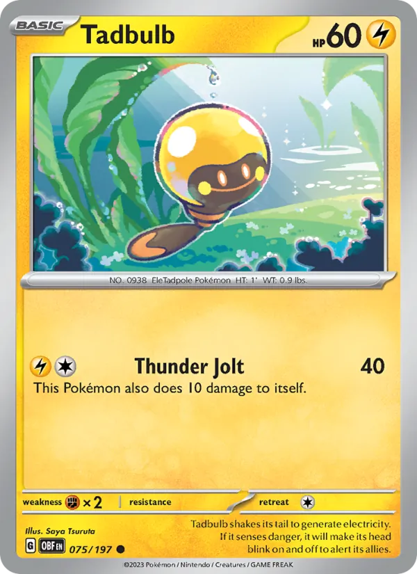 Tadbulb — Obsidian Flames #075 (Pokémon TCG card)