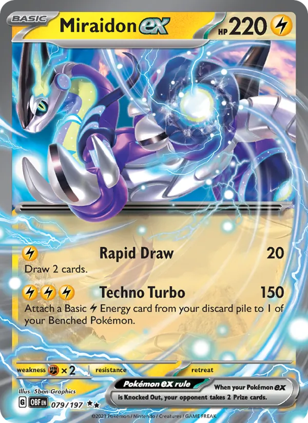 Miraidon ex — Obsidian Flames #079 (Pokémon TCG card)