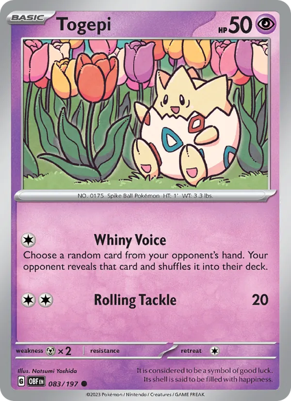 Togepi — Obsidian Flames #083 (Pokémon TCG card)