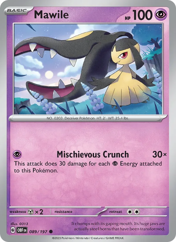 Mawile — Obsidian Flames #089 (Pokémon TCG card)