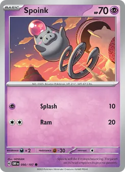 Spoink (Obsidian Flames #090)
