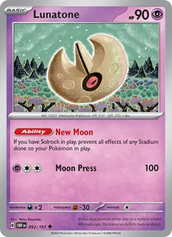 Lunatone (Obsidian Flames #092)
