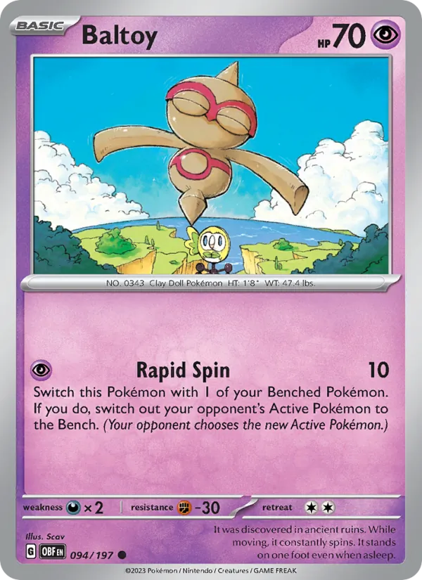 Baltoy — Obsidian Flames #094 (Pokémon TCG card)