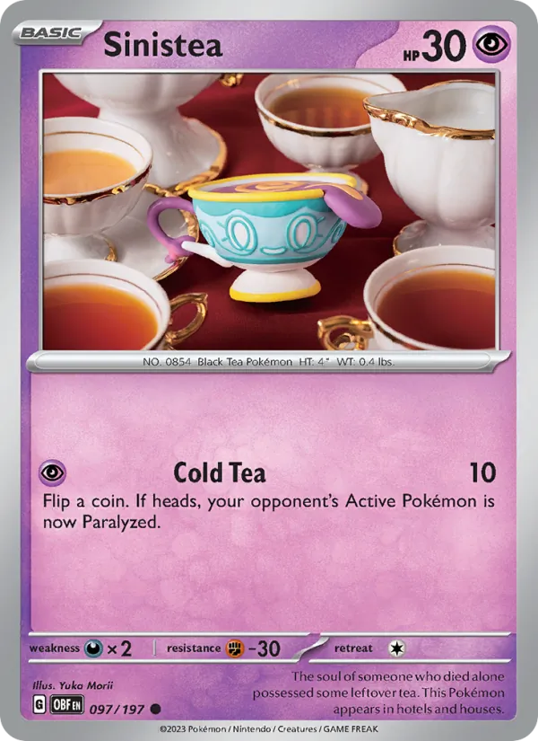 Sinistea — Obsidian Flames #097 (Pokémon TCG card)