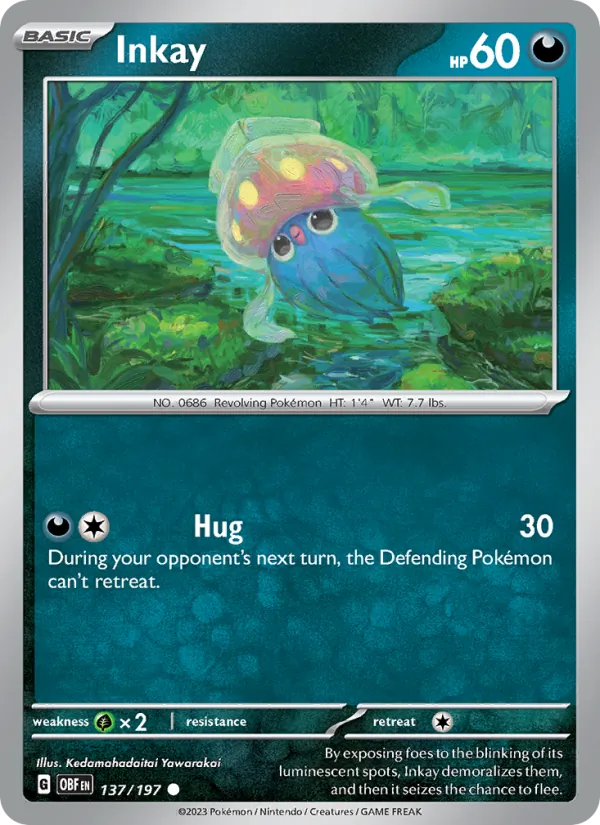 Inkay — Obsidian Flames #137 (Pokémon TCG card)