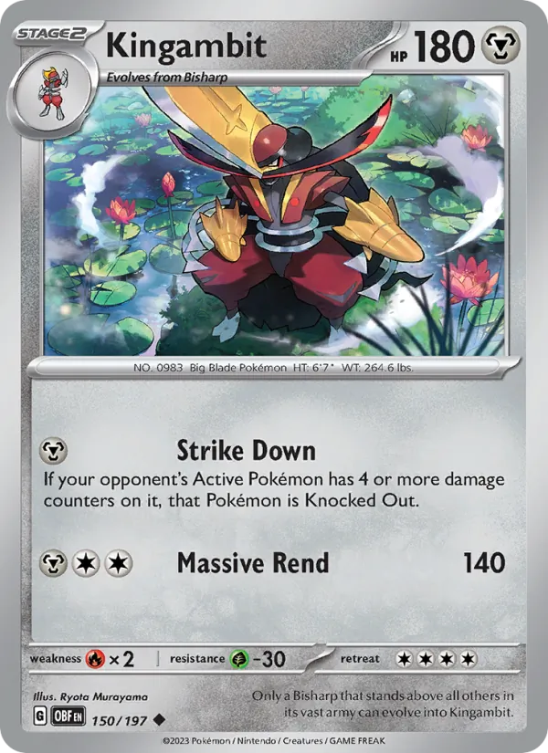 Kingambit — Obsidian Flames #150 (Pokémon TCG card)