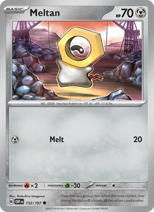 Meltan — Obsidian Flames #152 (Pokémon TCG card)