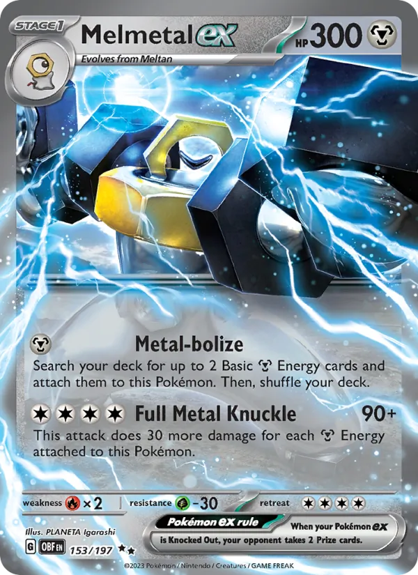Melmetal ex — Obsidian Flames #153 (Pokémon TCG card)